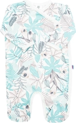 Tutina in cotone verde per neonato New Baby Lovely con chiusura laterale