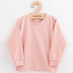 Maglietta da bambino in cotone a maniche lunghe New Baby Kindergarten, rosa cipria