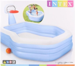 centro giochi gonfiabile con canestro da basket