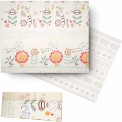 Tappetino educativo pieghevole in schiuma double-face con animaletti 180 × 200 cm