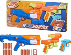 Nerf N Series Gear Up Pack – set di blaster (fucile e 2 pistole) con 18 dardi