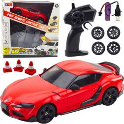 Auto RC drift 4WD con ruote intercambiabili – rosso