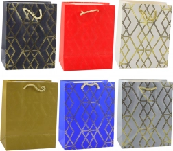 Borsa regalo di carta con motivi dorati