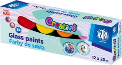 ASTRA CREATIVO colori per vetro 12×20 ml