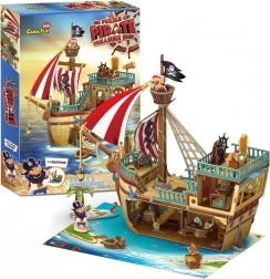 Puzzle 3D nave pirata con tesoro