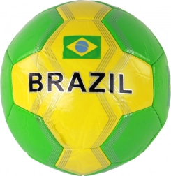 Pallone calcio bandiera del Brasile misura 5 diametro 24 cm