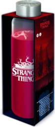 Bottiglia in vetro con rivestimento in silicone con motivo Stranger Things