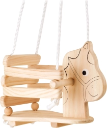 Small Foot altalena per bambini in legno a forma di cavallo