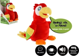 Pappagallo Jaroušek giocattolo di peluche ripetitore di frasi