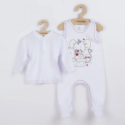 Set per neonati New Baby Mouse – bianco, in cotone