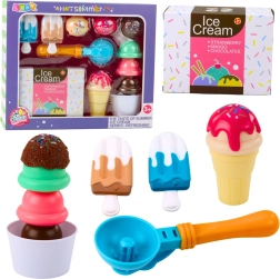 Set gelato per bambini con paletta, bicchierino e coni – 14 pezzi