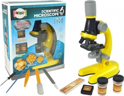 Microscopio Junior Kit Educativo Giallo 100x 400x 1200x