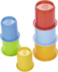 Bicchieri di plastica colorati per impilare