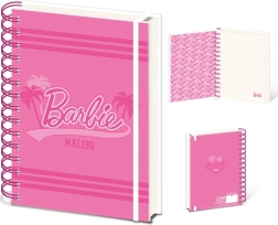 Blocco ad anelli A5 BARBIE (Malibu) – a righe