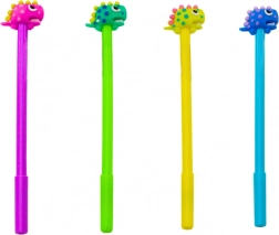 Penna a sfera dinosauro con fermaglio mina nera Mix viola verde 0,5 mm