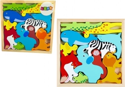 puzzle in legno con animali da abbinare