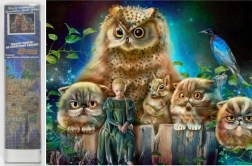 Pittura diamantata Guardiani della Foresta 30x40 cm