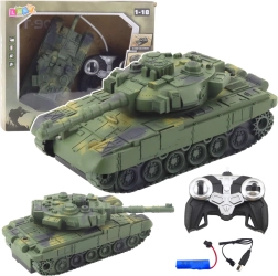 Carro armato RC T-90 1:18 verde con luci e suoni