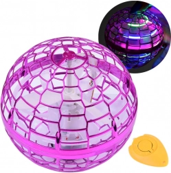 Sfera UFO volante con LED e controllo a mano – Viola
