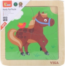 Puzzle in legno cavallo – 4 pezzi