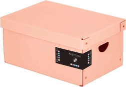 Grande scatola laminata PASTELINI in colore albicocca