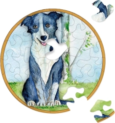 Puzzle rotondo CURIOSI Picoli – cane, 33 pezzi