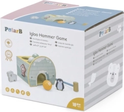 Gioco in legno Igloo PolarB Viga con martelletto, figure e sorter
