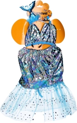 Set carnevalesco sirena - abito e cerchietto