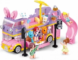 Sluban rock autobus abitativo musicale double decker set di costruzione