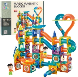 Costruzioni magnetiche con pista a biglie 188 pz MAGIC MAGNETIC BLOCKS