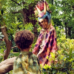 Souza! costume per bambini mantello dinosauro triceratopo 4–7 anni