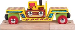Bigjigs Rail carro merci con bulldozer e 2 binari