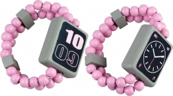 Orologio in legno bifacciale – rosa