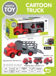 set di veicoli carro attrezzi con camioncini dei pompieri