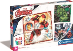 Set di puzzle 3×48 pezzi MARVEL AVENGERS CLEMENTONI