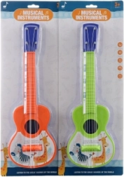 Chitarra di plastica per bambini con animaletti 40 cm