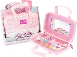 Trousse make-up GIRABRILLA con paillettes rosa e specchietto