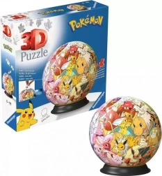 Puzzle 3D sfera POKÉMON – 72 pezzi su base