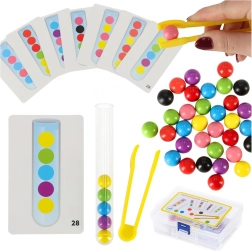 Gioco educativo Montessori con palline colorate