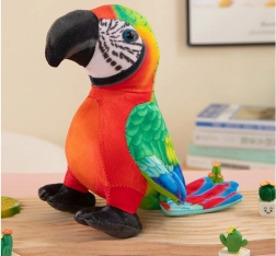 Pappagallo rosso di peluche 20 cm