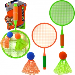 Set da badminton per bambini - 2 racchette e 2 grandi volani