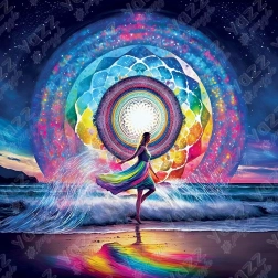 Puzzle quadrato mandala danzante 1023 pezzi