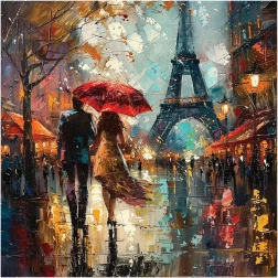 Puzzle quadrato Amore a Parigi 1024 pezzi