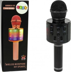 Microfono USB wireless con altoparlante per registrazione karaoke Modello WS-858 Nero