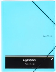 Cartellina con elastico A4 PASTELINI blu