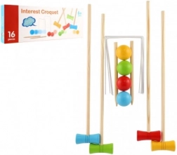 Croquet in legno colorato per bambini in scatola