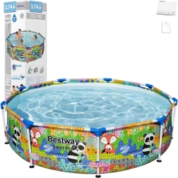 Piscina per bambini colorata con telaio BESTWAY 274 × 66 cm