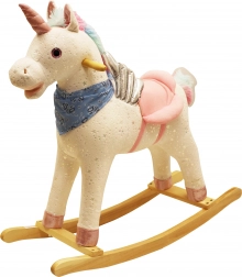 Unicorno a dondolo con effetti arcobaleno 74 × 33 × 65 cm