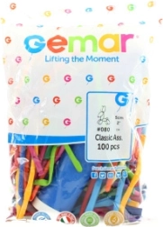 Palloncini modellabili Gemar con pompetta - 100 pezzi