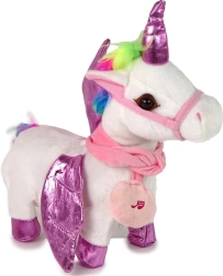 Unicorno di Peluche Interattivo con Ali Rosa